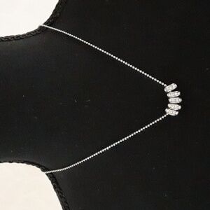 Talbots Silver and Diamond Charm Necklace